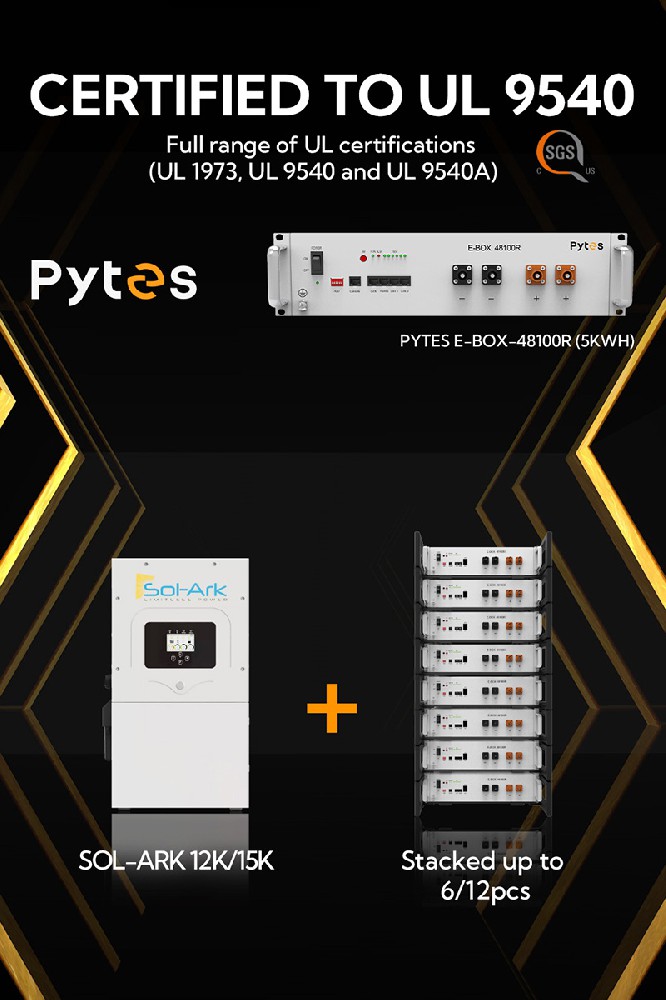 Pytes announces UL 9540 certification with Sol-Ark inverters